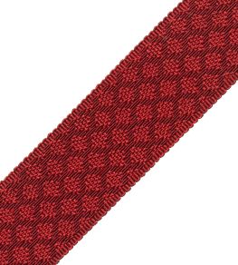 1.75" Le Jardin Silk Border Trimming by Samuel & Sons Crimson