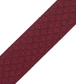 1.75" Le Jardin Silk Border Trimming by Samuel & Sons Merlot