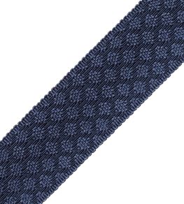 1.75" Le Jardin Silk Border Trimming by Samuel & Sons Prussian
