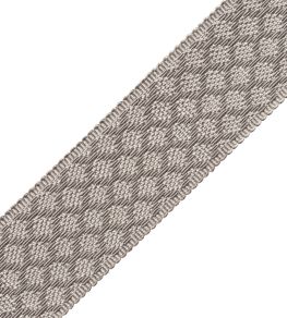 1.75" Le Jardin Silk Border Trimming by Samuel & Sons Silver