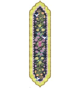 A Mughal Flower Show Runner Rug by Wendy Morrison Multi