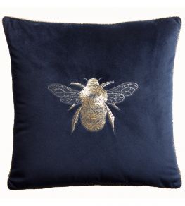 Abeja Cushion 43 x 43cm by Clarke & Clarke Midnight