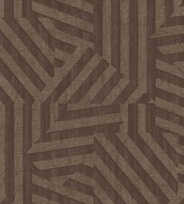 Abstract Stripe Wallpaper by Eijffinger Chocolate