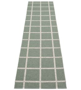 Ada Runner Rug by Pappelina Army/Stone Metallic