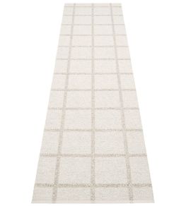 Ada Runner Rug by Pappelina Fossil Grey/Stone Metallic