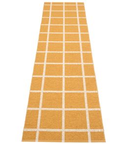 Ada Runner Rug by Pappelina Ochre/Beige Metallic