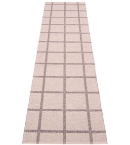 Ada Runner Rug by Pappelina Pale Rose/Lilac Metallic