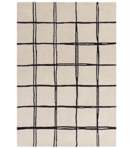 Albany Grid Rug by Asiatic Monochrome