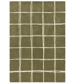Albany Grid Rug by Asiatic Olive