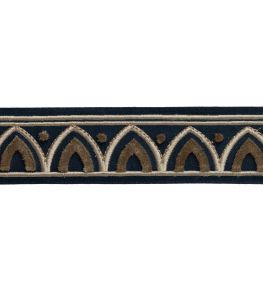 Alessia Velvet Border Trimming by Samuel & Sons Blue Lapis