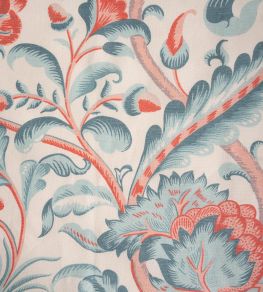 Amberley Fabric by Titley and Marr Aqua, Pink & Azure