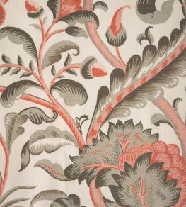Amberley Fabric by Titley and Marr Latte, Coral & Sage