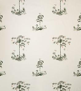 Travellers Tales Fabric by Andrew Martin Charcoal