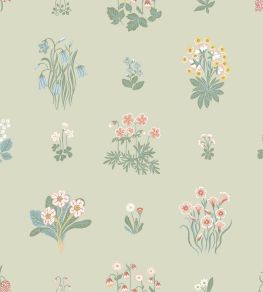 Angsflora Wallpaper by Borastapeter Sage Green