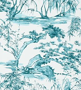Kyoto Wallpaper by Anna French Robin's Egg