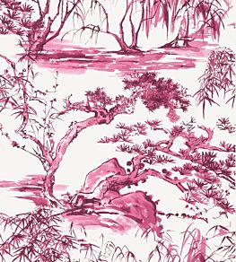 Kyoto Wallpaper by Anna French Fuchsia