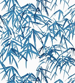 Kyoto Leaves Wallpaper by Anna French Navy