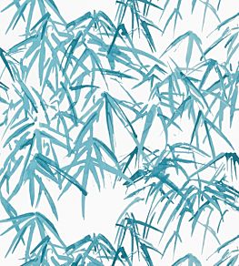Kyoto Leaves Wallpaper by Anna French Robin's Egg