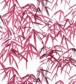 Kyoto Leaves Wallpaper by Anna French Fuchsia