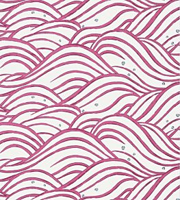 Waves Wallpaper by Anna French Fuchsia
