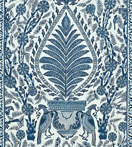 Palampore Fabric by Anna French Blue and White