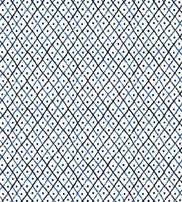 Mini Trellis Wallpaper by Anna French Blue