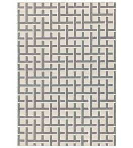 Antibes Grid Rug by Asiatic White Grey