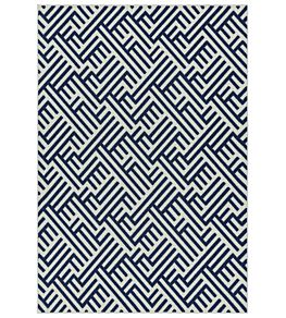 Antibes Linear Rug by Asiatic Blue White