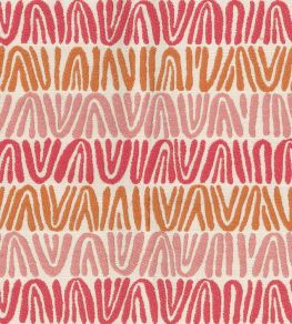 Appledore Fabric by Nina Campbell Coral/Tangerine/Pink