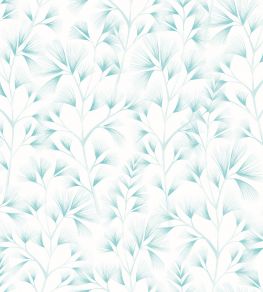 Arabella Wallpaper by Ohpopsi Teal Cream