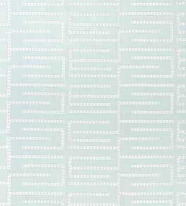 Architect Embroidery Fabric by Thibaut Mist