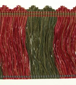 Arlington Cut Fringe Trimming by Colefax and Fowler Red/Green