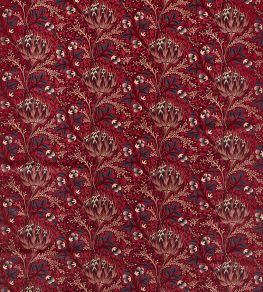 Artichoke Velvet Fabric by Morris & Co Barbed Berry