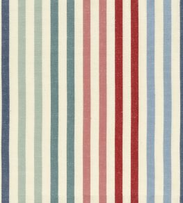 Ascot Stripe Fabric by Ian Mankin Reds