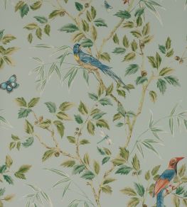 Ashdown Wallpaper by Colefax and Fowler Old Blue