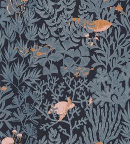 Atlantide Wallpaper by Casadeco Bleu Abysse