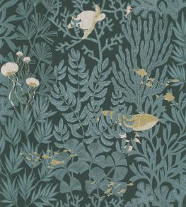 Atlantide Wallpaper by Casadeco Vert Kelp