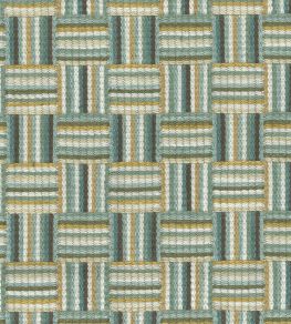 Attwood Fabric by Nina Campbell Aqua/Ochre/Ivory