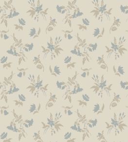 Auguste Wallpaper by Farrow & Ball Light Blue / Bone