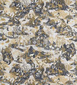 Avalonis Wallpaper by Zoffany Vine Black / Gold