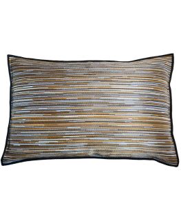 Averno Cushion 40 x 60cm by Casamance Bleu Ocre