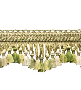 Bagatelle Scalloped Tassel Fringe Trimming by Samuel & Sons Fern
