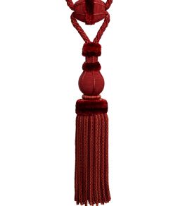Bagatelle Single Tassel Tieback Trimming by Samuel & Sons Scarlet Rose