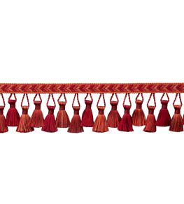 Bagatelle Tassel Fringe Trimming by Samuel & Sons Scarlet Rose