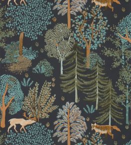 Ballad Wallpaper by Caselio Vert Kaki Fond Noir