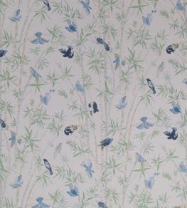 Bamboo Grove Fabric by Madeaux 03 Blue Finch