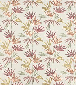 Bamboo Palm Fabric by Jane Churchill Red