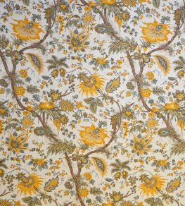 Bangalore Lin Fabric by Casal Or-Turquoise-Vert