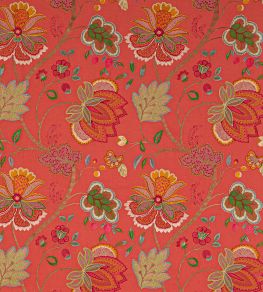 Baptista Linen Fabric by Colefax and Fowler Red