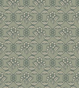 Barace Wallpaper by Farrow & Ball Green Smoke / Lichen